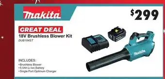 United Tools Makita 18v brushless blower kit offer