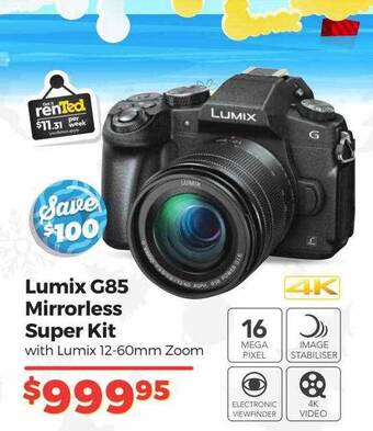 Teds Cameras Lumix g85 mirrorless super kit offer