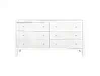 LivingStyles Ariana 6 Drawer Dresser, White offer
