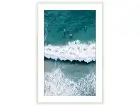 LivingStyles "Crashing Waves" Framed Canvas Wall Art, 120cm offer