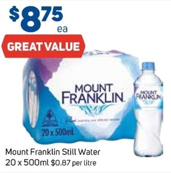 Foodland Mount Franklin Still Water 20x500ml offer