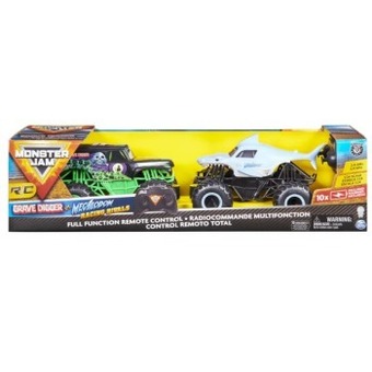 Kmart 2 pack monster jam full function remote control 2.4ghz grave digger vs megalodon racing rivals offer