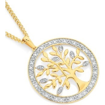 Angus & Coote 9ct gold diamond tree of life pendant offer