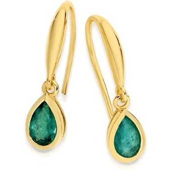 Angus & Coote 9ct gold emerald earrings offer