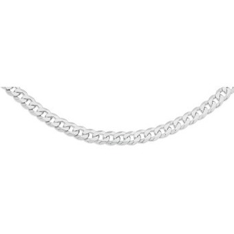 Angus & Coote Sterling silver 45cm flat diamond cut curb chain offer