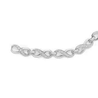 Angus & Coote Sterling silver cubic zirconia infinity bracelet offer