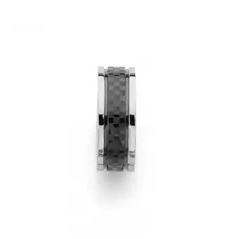 Angus & Coote M+y stainless steel men's carbon fibre huggie offer