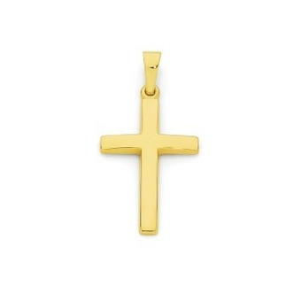 Angus & Coote 9ct gold polished cross pendant offer