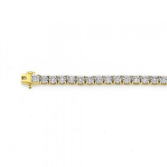 Prouds 9ct gold diamond tennis bracelet offer