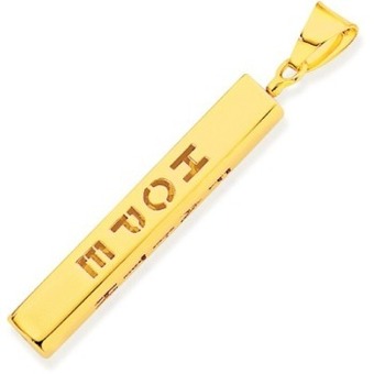 Prouds 9ct gold inspiration bar pendant offer