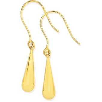 Prouds 9ct gold bomber drop earrings offer