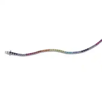 Prouds Sterling silver rainbow cubic zirconia tennis bracelet offer
