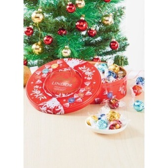 Coles Lindt lindor limited edition round tin 433g offer