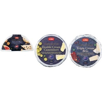 Coles Coles gourmet selection cheese 150g-265g offer