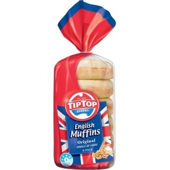 Coles Tip top english muffins 6 pack offer