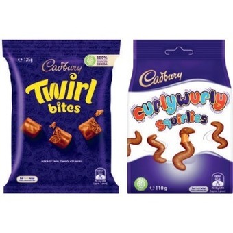 Coles Cadbury or europe bitesize 110g-135g offer