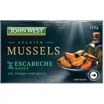 John west mussels 110g