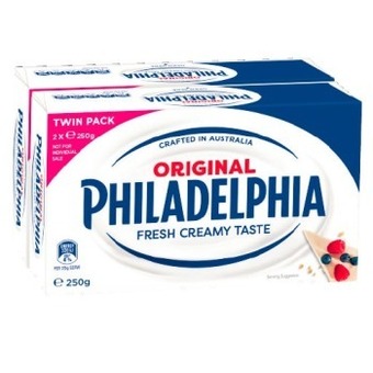 Coles Philadelphia cream cheese block twin pack 2x250g offer