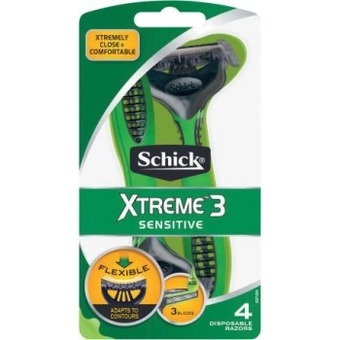 Schick xtreme 3 sensitive disposable razors 4 pack