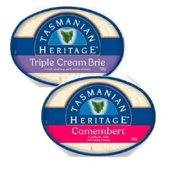 Coles Tasmanian heritage triple cream brie 125g offer