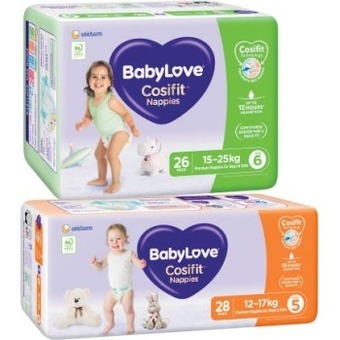Coles Babylove cosifit bulk nappies 26 pack-48 pack offer