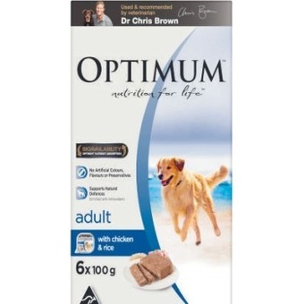 Optimum dog food 6x100g