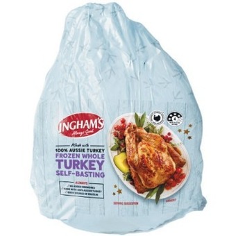 Woolworths Ingham’s frozen whole turkey* – from the freezer offer