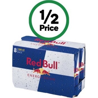 Woolworths Red bull energy drink 8 x 250ml offer