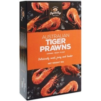 Woolworths Crystal bay australian frozen tiger prawns 1 kg – from the seafood freezer offer