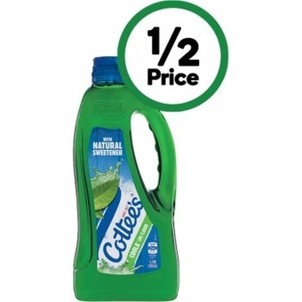 Woolworths Cottee’s cordial 1 litre offer