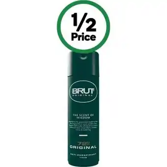 Woolworths Brut 72hr anti perspirant deodorant 130g offer