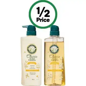 Woolworths Herbal essences classic shampoo or conditioner 490ml offer