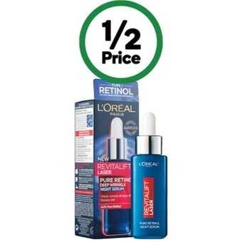 Woolworths L’oreal revitalift laser pure retinol deep wrinkle night serum 30ml offer