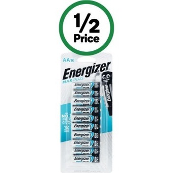 Woolworths Energizer max plus aa or aaa pk 16 offer