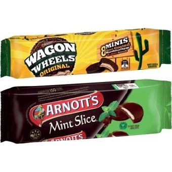IGA Arnott's chocolate biscuits or teevee snacks 160-200g selected varieties offer