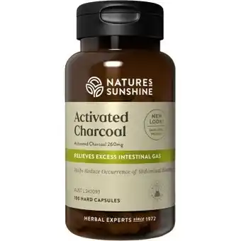 healthylife Natures sunshine activated charcoal, 100 capsules offer