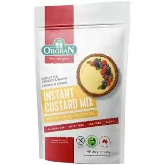 Orgran gluten free instant custard mix 200g