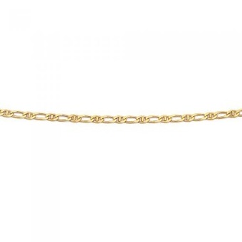 9ct gold 50cm solid marine 1+1 chain