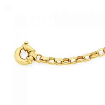 Goldmark 9ct gold 19cm solid belcher bolt ring bracelet offer