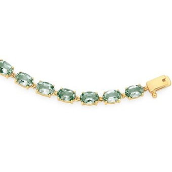 Goldmark 9ct gold green amethyst bracelet offer