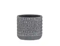 LivingStyles Relaxed Novelty Cement Pot, Small offer