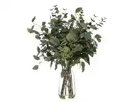 LivingStyles Artificial Banksia & Eucalyptus Mix in Audrey Vase, Green Flower offer