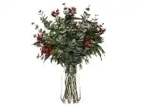 Artificial Australiana Mix in Audrey Vase, Red Flower