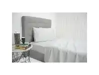 LivingStyles Ardor Ada 4 Piece Printed 1000TC Cotton Rich Bed Sheet Set, Queen, White offer