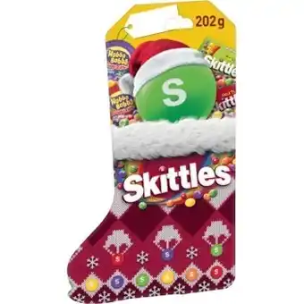 BIG W Skittles 202g christmas stocking offer