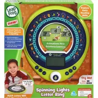 BIG W Leapfrog spinning lights letter ring offer
