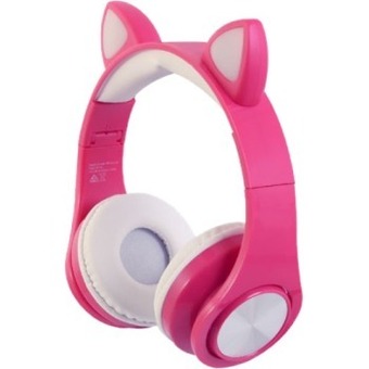 BIG W Techxtras bluetooth light up cat ears headphone - pink offer