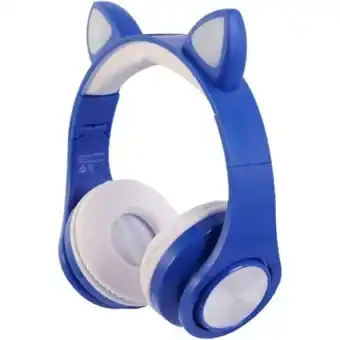 BIG W Techxtras bluetooth light up cat ears headphone - blue offer