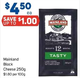 Foodland Mainland Block Cheese 250g offer