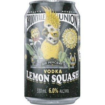 Brookvale union vodka lemon squash cans 330ml
